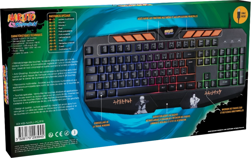 Vue 1 clavier Naruto